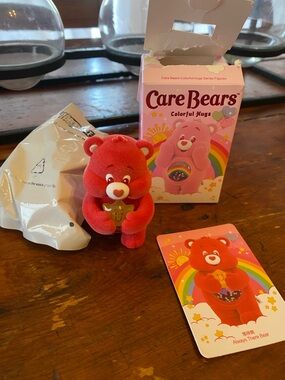 Care Bears Red Colorful Hugs Figure with Star Badge